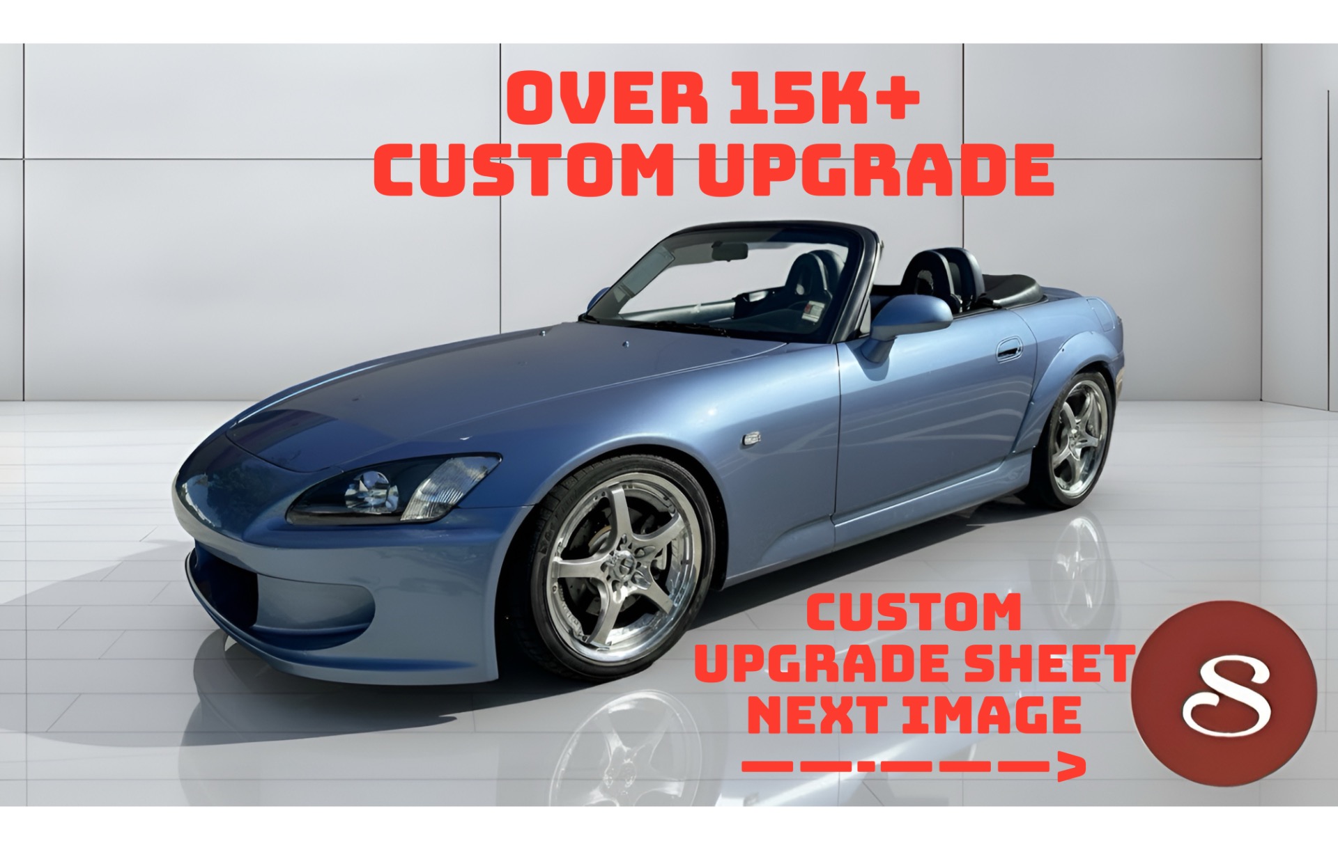 Blue 2003 Honda S2000 Roadster Convertible Rear-Wheel Drive 6-Speed Manual