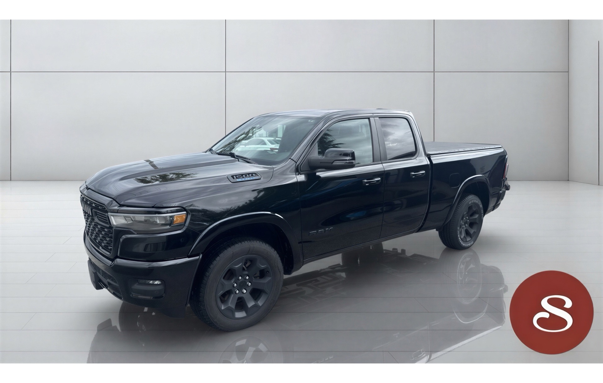 Black 2025 RAM 1500 Pickup Truck Four-Wheel Drive Automatic
